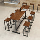 Glam 1/2/5/7 Pieces Counter Height Set Rectangle Trestle Bar Stool and Table Set