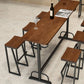 Glam 1/2/5/7 Pieces Counter Height Set Rectangle Trestle Bar Stool and Table Set