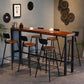 Industrial Bar Table Set 1/7 Pieces Solid Wood Rectangle Counter Table for Indoor 7 Pieces: Table, 6 Stools Clearhalo 'Bar Furniture' 'furn' 'furn_home_bar_bar_sets' 'Furniture' 'Home Bars & Bar Sets' 'home_bar_bar_sets' 'Kitchen & Dining Furniture' 5690785