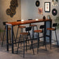 Industrial Bar Table Set 1/7 Pieces Solid Wood Rectangle Counter Table for Indoor Clearhalo 'Bar Furniture' 'furn' 'furn_home_bar_bar_sets' 'Furniture' 'Home Bars & Bar Sets' 'home_bar_bar_sets' 'Kitchen & Dining Furniture' 5690786