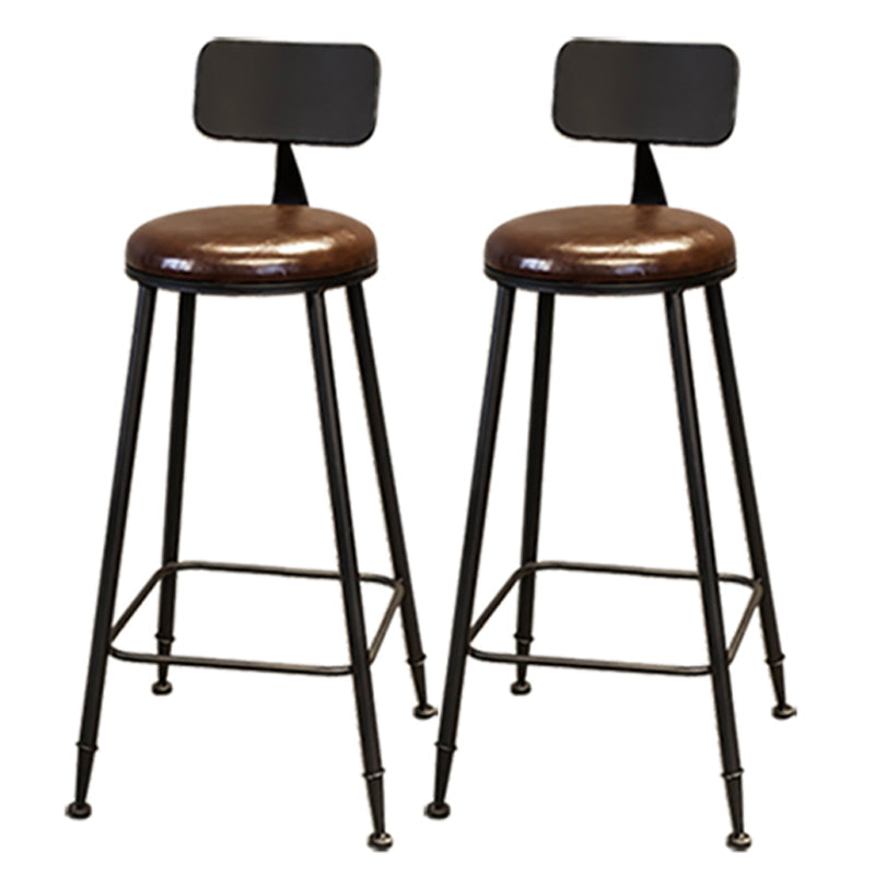 Coffee Shop 1/2/5/8 Pieces Table and Stool Set Rectangle Glam Pub Dining Set Brown 30"H Stools (Set of 2) Clearhalo 'Bar Furniture' 'furn' 'furn_home_bar_bar_sets' 'Furniture' 'Home Bars & Bar Sets' 'home_bar_bar_sets' 'Kitchen & Dining Furniture' 5690811