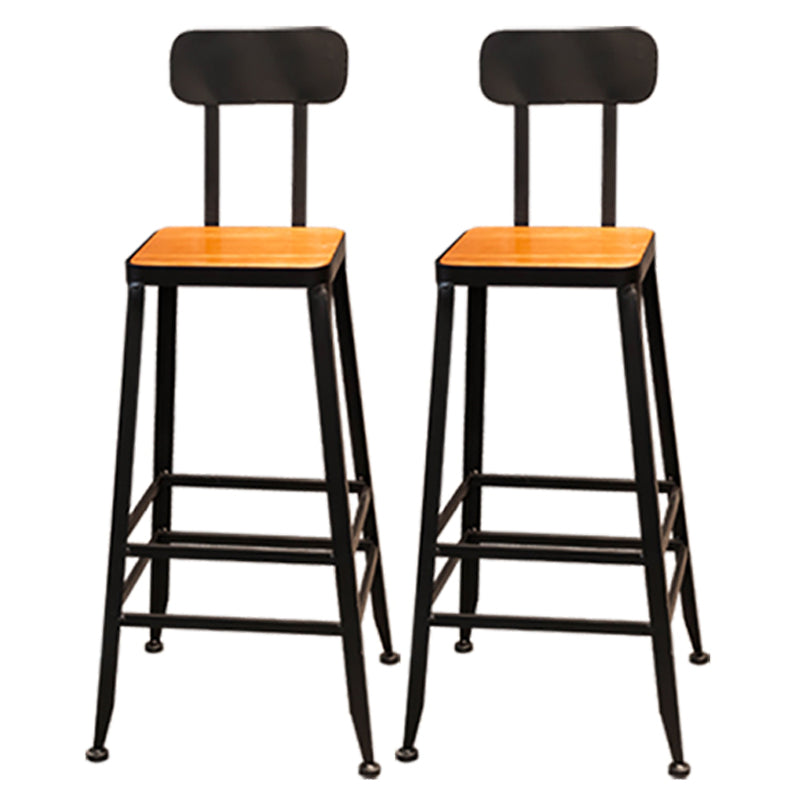 Coffee Shop 1/2/5/8 Pieces Table and Stool Set Rectangle Glam Pub Dining Set Black 30"H Stools (Set of 2) Clearhalo 'Bar Furniture' 'furn' 'furn_home_bar_bar_sets' 'Furniture' 'Home Bars & Bar Sets' 'home_bar_bar_sets' 'Kitchen & Dining Furniture' 5690813