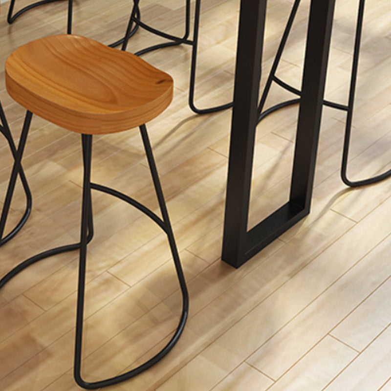 Juego de mostrador moderno de 1/2/4/5/7/9 piezas, juego de mesa rectangular de madera y barra de Metal