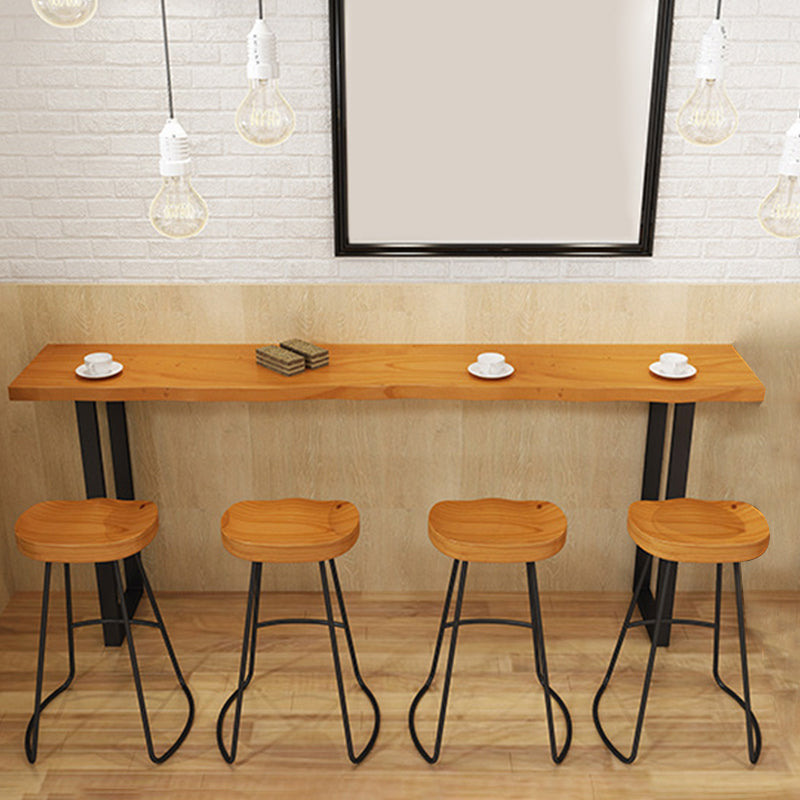 Juego de mostrador moderno de 1/2/4/5/7/9 piezas, juego de mesa rectangular de madera y barra de Metal