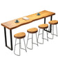 Juego de mesa de bar rectangular industrial, mesa de mostrador de madera de color natural, 1/5 piezas