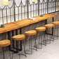 Juego de mesa de bar rectangular industrial, mesa de mostrador de madera de color natural, 1/5 piezas