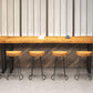 Juego de mesa de bar rectangular industrial, mesa de mostrador de madera de color natural, 1/5 piezas