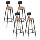 Industrial Rectangle Bar Table Set 1/4/5 Pieces Wood Counter Table Black-Brown 30"H Stools (Set of 4) Clearhalo 'Bar Furniture' 'furn' 'furn_home_bar_bar_sets' 'Furniture' 'Home Bars & Bar Sets' 'home_bar_bar_sets' 'Kitchen & Dining Furniture' 5690941