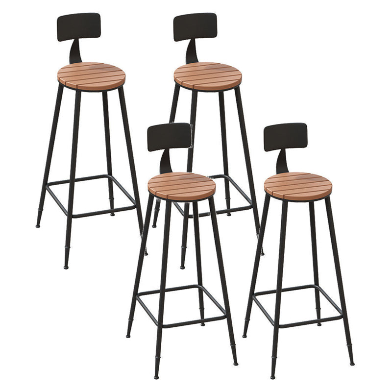 Industrial Rectangle Bar Table Set 1/4/5 Pieces Wood Counter Table Black-Brown 30"H Stools (Set of 4) Clearhalo 'Bar Furniture' 'furn' 'furn_home_bar_bar_sets' 'Furniture' 'Home Bars & Bar Sets' 'home_bar_bar_sets' 'Kitchen & Dining Furniture' 5690941