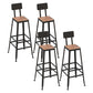 Industrial Rectangle Bar Table Set 1/4/5 Pieces Wood Counter Table Brown 30"H Stools (Set of 4) Clearhalo 'Bar Furniture' 'furn' 'furn_home_bar_bar_sets' 'Furniture' 'Home Bars & Bar Sets' 'home_bar_bar_sets' 'Kitchen & Dining Furniture' 5690942