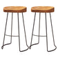 Industrial 1/2/4/7 Pieces Counter Height Set Solid Wood Top Indoor Bar Pub Table Set Wood 30"H Stools (Set of 2) Clearhalo 'Bar Furniture' 'furn' 'furn_home_bar_bar_sets' 'Furniture' 'Home Bars & Bar Sets' 'home_bar_bar_sets' 'Kitchen & Dining Furniture' 5690965