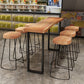 Industrial 1/2/4/7 Pieces Counter Height Set Solid Wood Top Indoor Bar Pub Table Set 7 Pieces: Table, 6 Stools Clearhalo 'Bar Furniture' 'furn' 'furn_home_bar_bar_sets' 'Furniture' 'Home Bars & Bar Sets' 'home_bar_bar_sets' 'Kitchen & Dining Furniture' 5690966