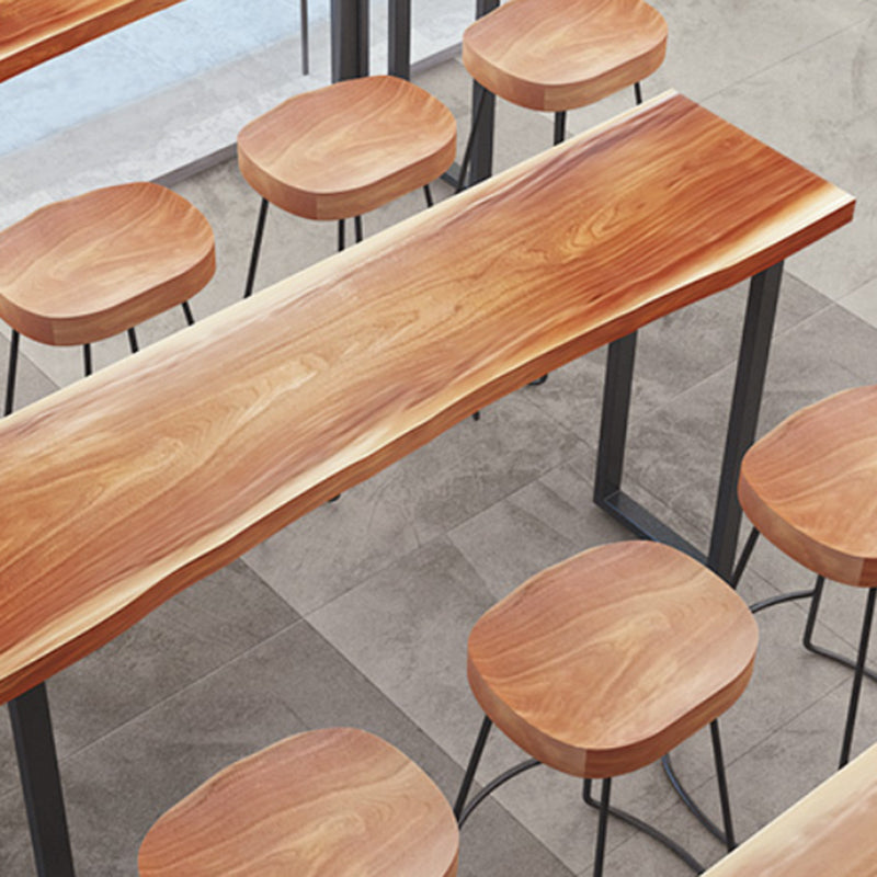 Industrial 1/2/4/7 Pieces Counter Height Set Solid Wood Top Indoor Bar Pub Table Set Clearhalo 'Bar Furniture' 'furn' 'furn_home_bar_bar_sets' 'Furniture' 'Home Bars & Bar Sets' 'home_bar_bar_sets' 'Kitchen & Dining Furniture' 5690970