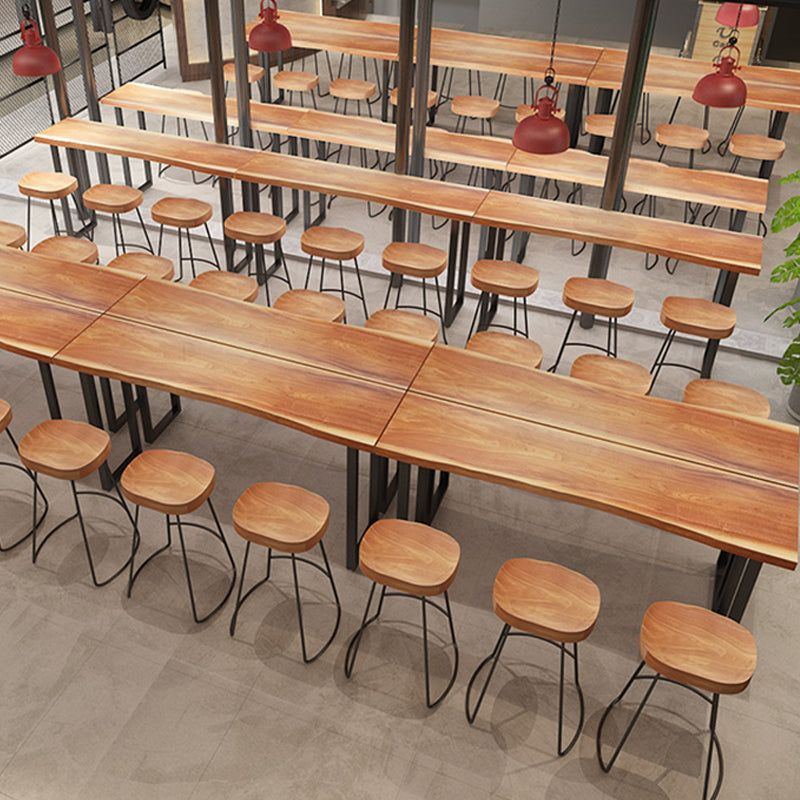 Industrial 1/2/4/7 Pieces Counter Height Set Solid Wood Top Indoor Bar Pub Table Set Clearhalo 'Bar Furniture' 'furn' 'furn_home_bar_bar_sets' 'Furniture' 'Home Bars & Bar Sets' 'home_bar_bar_sets' 'Kitchen & Dining Furniture' 5690977
