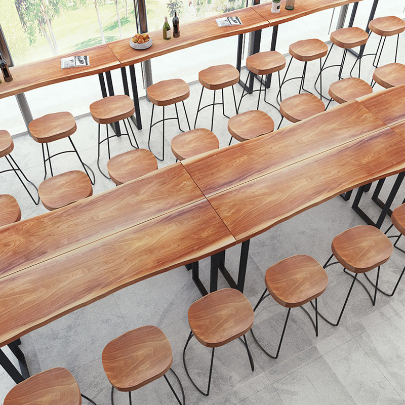 Industrial 1/2/4/7 Pieces Counter Height Set Solid Wood Top Indoor Bar Pub Table Set Clearhalo 'Bar Furniture' 'furn' 'furn_home_bar_bar_sets' 'Furniture' 'Home Bars & Bar Sets' 'home_bar_bar_sets' 'Kitchen & Dining Furniture' 5690978