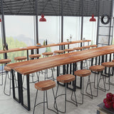 Industrial 1/2/4/7 Pieces Counter Height Set Solid Wood Top Indoor Bar Pub Table Set Clearhalo 'Bar Furniture' 'furn' 'furn_home_bar_bar_sets' 'Furniture' 'Home Bars & Bar Sets' 'home_bar_bar_sets' 'Kitchen & Dining Furniture' 5690979