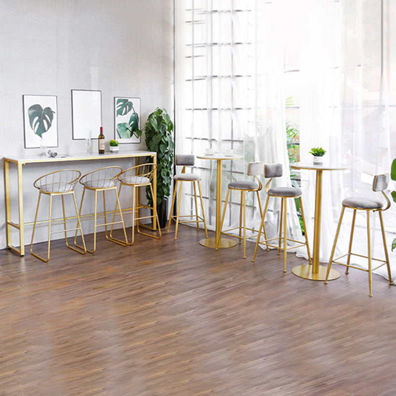 Luxurious Rectangle Bar Table Set 1/4/5/7 Pieces Sintered Stone Counter Table with Stools Clearhalo 'Bar Furniture' 'furn' 'furn_home_bar_bar_sets' 'Furniture' 'Home Bars & Bar Sets' 'home_bar_bar_sets' 'Kitchen & Dining Furniture' 5691032