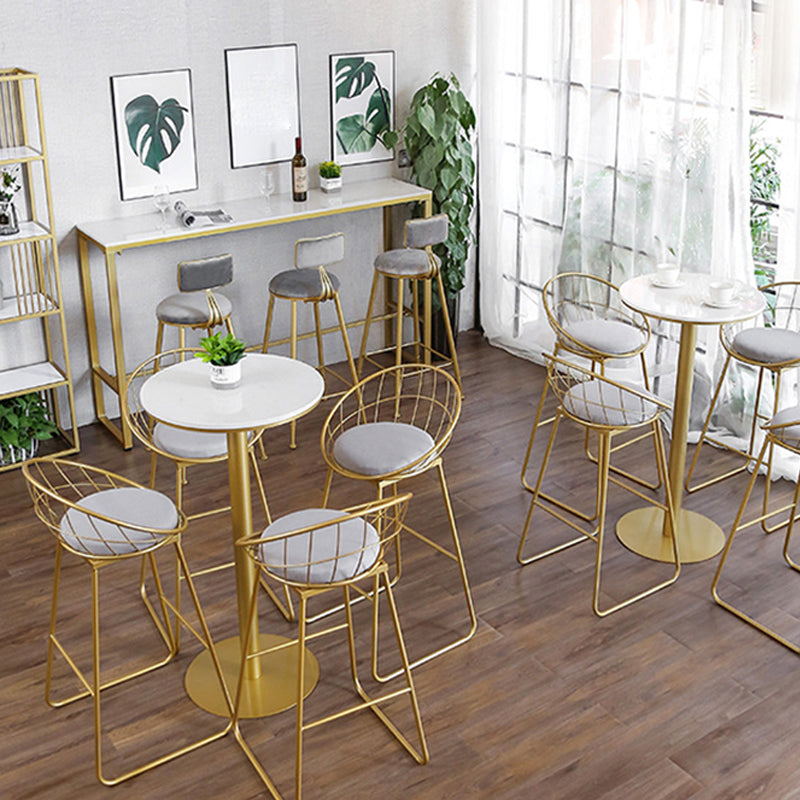 Luxurious Rectangle Bar Table Set 1/4/5/7 Pieces Sintered Stone Counter Table with Stools Clearhalo 'Bar Furniture' 'furn' 'furn_home_bar_bar_sets' 'Furniture' 'Home Bars & Bar Sets' 'home_bar_bar_sets' 'Kitchen & Dining Furniture' 5691033