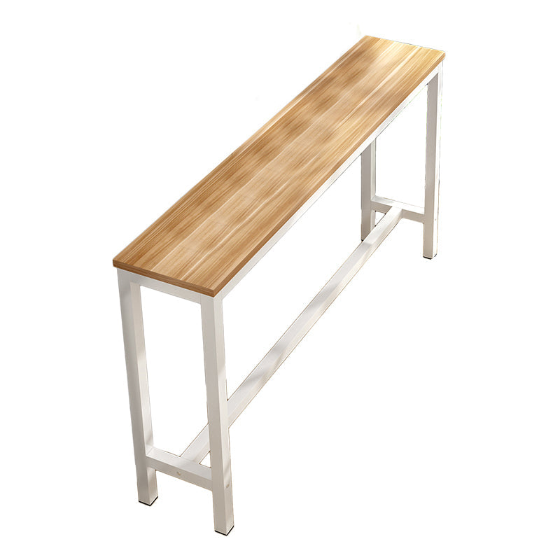 Rectangle Bar Table Set 1/4 Pieces Natural Colour Wood Counter Table Clearhalo 'Bar Furniture' 'furn' 'furn_home_bar_bar_sets' 'Furniture' 'Home Bars & Bar Sets' 'home_bar_bar_sets' 'Kitchen & Dining Furniture' 5691048