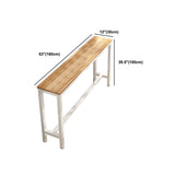 Rectangle Bar Table Set 1/4 Pieces Natural Colour Wood Counter Table
