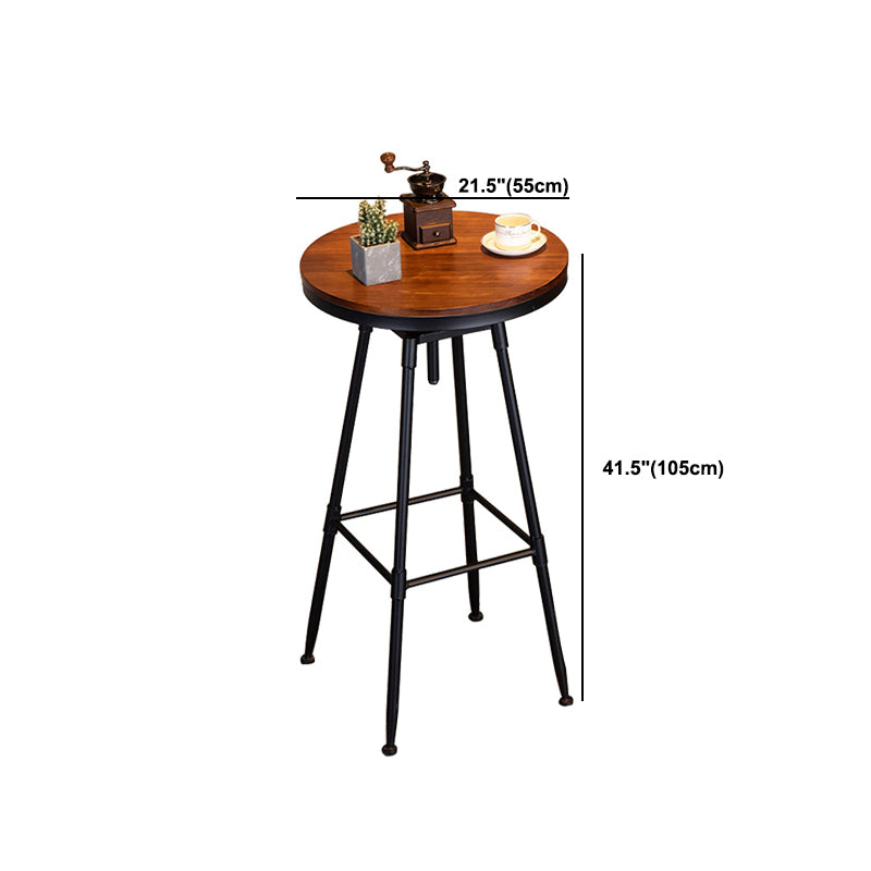 Juego de mesa de Bar redonda Industrial de 1/2 piezas, juego de mesa de Bar de madera maciza para uso doméstico