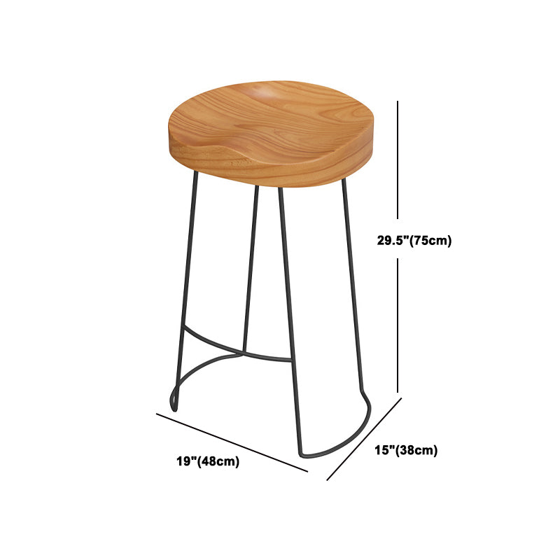 Industrial Solid Wood Bar Table Set 1/2/3/7 Pieces Counter Table with Backless Stools Clearhalo 'Bar Furniture' 'furn' 'furn_home_bar_bar_sets' 'Furniture' 'Home Bars & Bar Sets' 'home_bar_bar_sets' 'Kitchen & Dining Furniture' 5691113