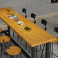 Juego de mesa de pub industrial de 1/2/9 piezas, mesa de bar rectangular y taburetes de bar sin brazos