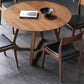 Modern Rubber Wood Table for Restaurant Dining Table with Double Wood Pedestal