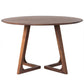 Modern Rubber Wood Table for Restaurant Dining Table with Double Wood Pedestal