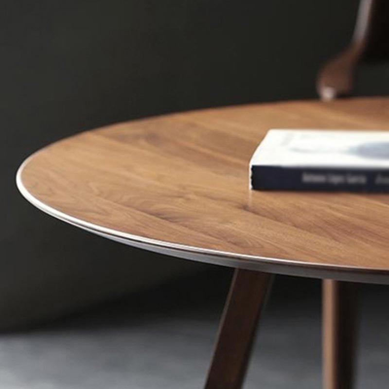 Modern Rubber Wood Table for Restaurant Dining Table with Double Wood Pedestal