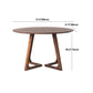 Modern Rubber Wood Table for Restaurant Dining Table with Double Wood Pedestal