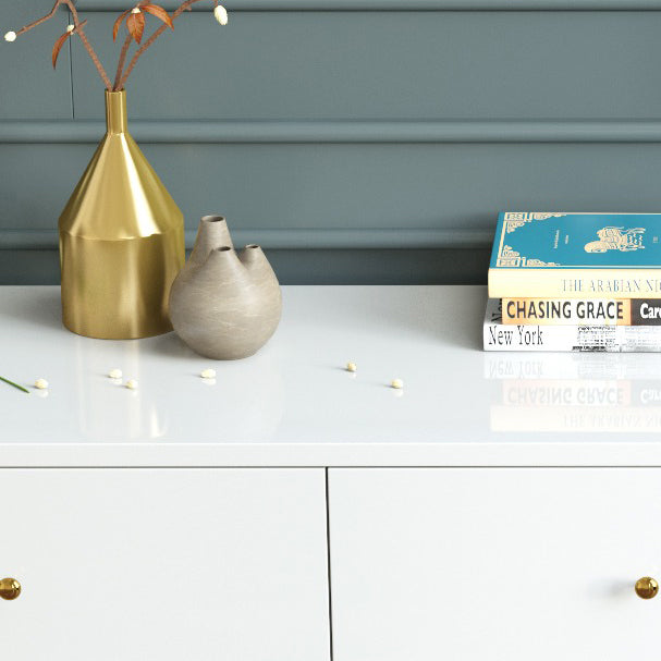 Soggiorno bianco da 32 "l tavolo a buffet multi tavolo da pranzo in stile semplice