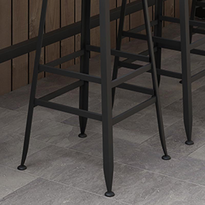 Juego de mesa de bar rectangular de madera, mesa de mostrador industrial de 1/5 piezas con taburetes altos