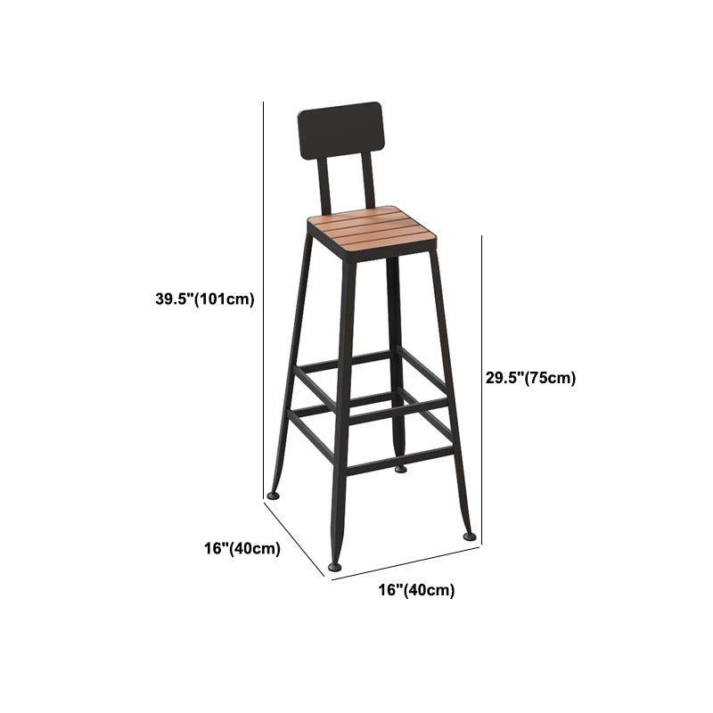 Juego de mesa de bar rectangular de madera, mesa de mostrador industrial de 1/5 piezas con taburetes altos