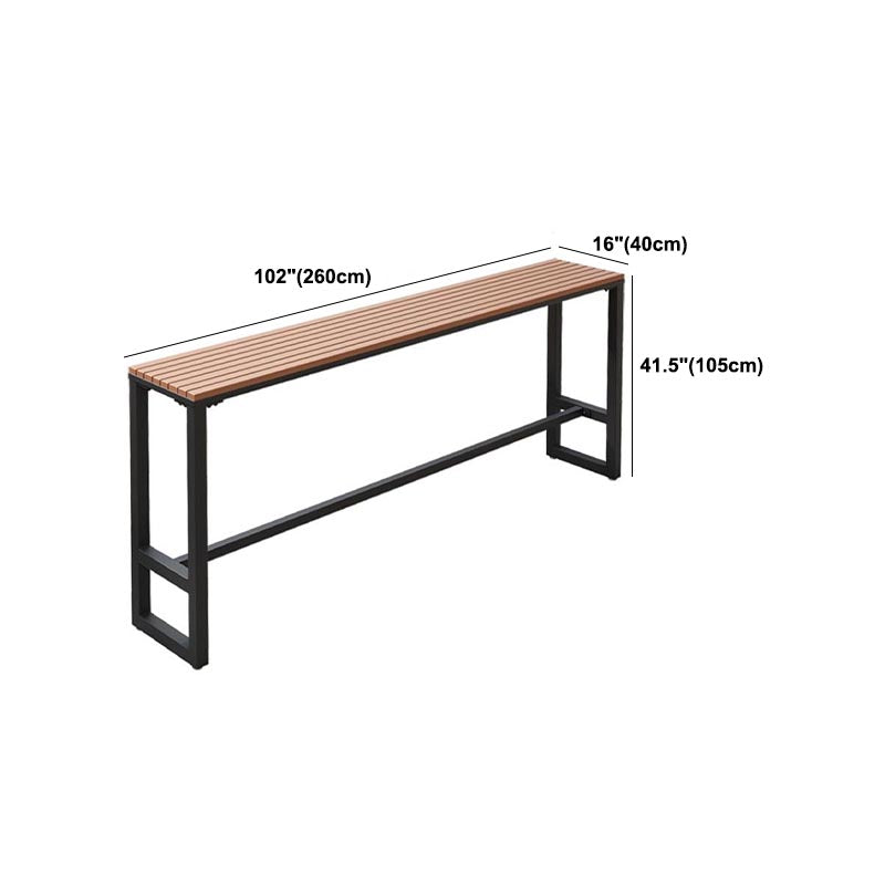 Juego de mesa de bar rectangular de madera, mesa de mostrador industrial de 1/5 piezas con taburetes altos
