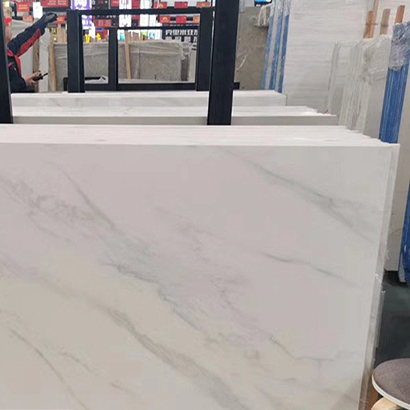 Stone Oval Dining Table Simple White Furniture with Solid Wood Double Pedestal Clearhalo 'Dining Tables & Seating' 'Dining Tables' 'dining_table' 'furn' 'furn_dining_table' 'Furniture' 'Kitchen & Dining Furniture' 5691447