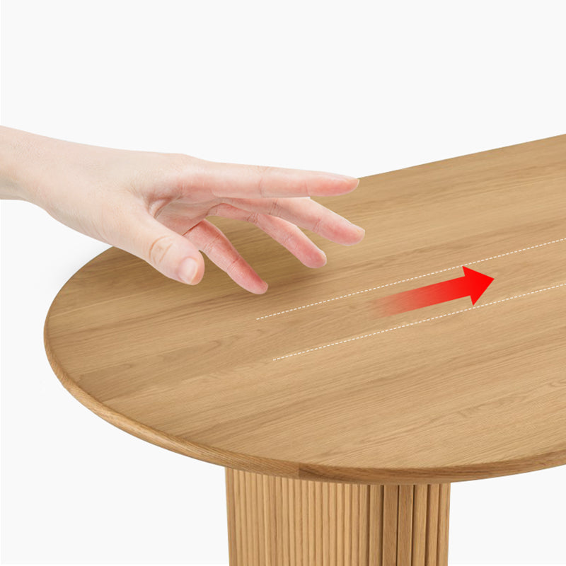 Modern Dinning Table Oval Solid Wood Furniture with Double Pedestal for Coffee Clearhalo 'Dining Tables & Seating' 'Dining Tables' 'dining_table' 'furn' 'furn_dining_table' 'Furniture' 'Kitchen & Dining Furniture' 5691472