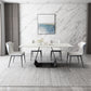 Modern Sintered Stone Top Dining Set Rectangular 1/4/5/7 Pieces Dining Room Table Set Clearhalo 'Dining Room Sets' 'Dining Tables & Seating' 'dining_room_set' 'furn' 'furn_dining_room_set' 'Furniture' 'Kitchen & Dining Furniture' 5691484