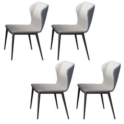 Modern Sintered Stone Top Dining Set Rectangular 1/4/5/7 Pieces Dining Room Table Set 4 White Chairs Clearhalo 'Dining Room Sets' 'Dining Tables & Seating' 'dining_room_set' 'furn' 'furn_dining_room_set' 'Furniture' 'Kitchen & Dining Furniture' 5691485