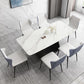 Modern Sintered Stone Top Dining Set Rectangular 1/4/5/7 Pieces Dining Room Table Set Clearhalo 'Dining Room Sets' 'Dining Tables & Seating' 'dining_room_set' 'furn' 'furn_dining_room_set' 'Furniture' 'Kitchen & Dining Furniture' 5691497