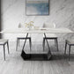 Modern Sintered Stone Top Dining Set Rectangular 1/4/5/7 Pieces Dining Room Table Set Clearhalo 'Dining Room Sets' 'Dining Tables & Seating' 'dining_room_set' 'furn' 'furn_dining_room_set' 'Furniture' 'Kitchen & Dining Furniture' 5691498