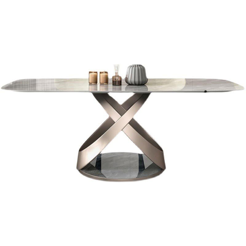 Tavolo da pranzo rettangolare set 1/2/5/6/7 PCS SINTERATO SINTERATO TAVOLO DI PERCHIE