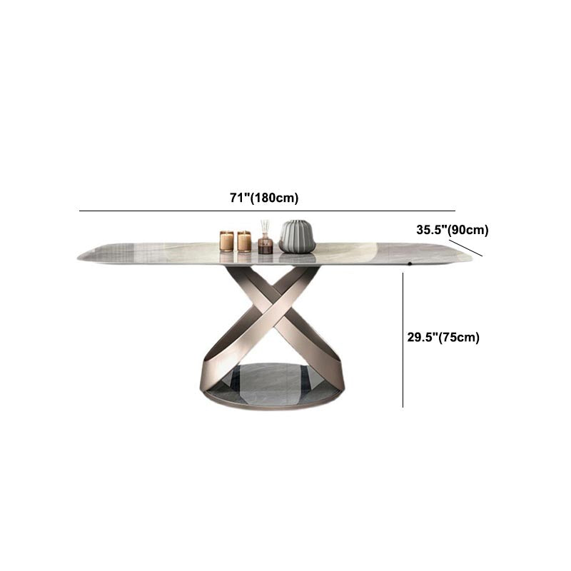 Tavolo da pranzo rettangolare set 1/2/5/6/7 PCS SINTERATO SINTERATO TAVOLO DI PERCHIE