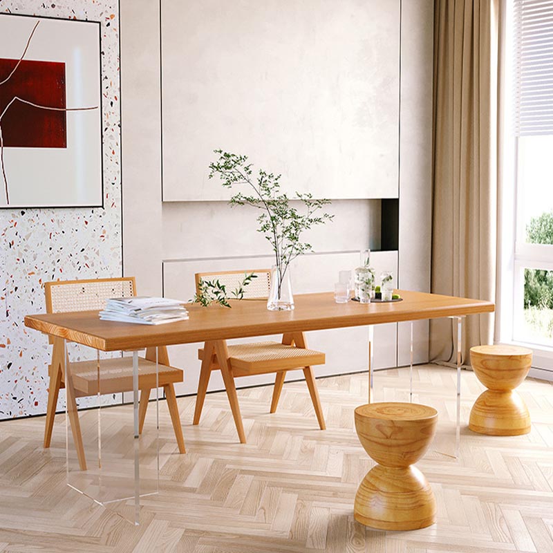 Moderne eetmeubelset 1/2/5 stuks massief houten eettafel en stoelen