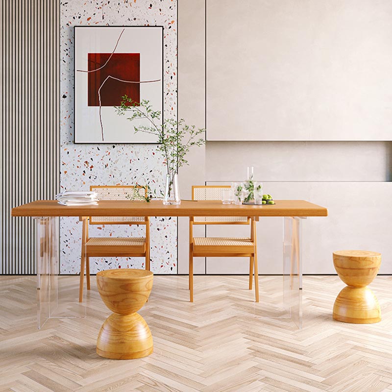 Moderne eetmeubelset 1/2/5 stuks massief houten eettafel en stoelen