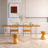 Modern Dining Furniture Set 1/2/5 Pcs Solid Wood Dining Table and Chairs