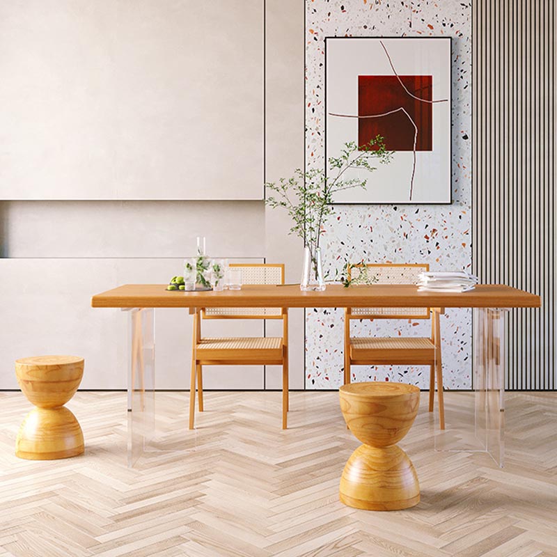 Moderne eetmeubelset 1/2/5 stuks massief houten eettafel en stoelen