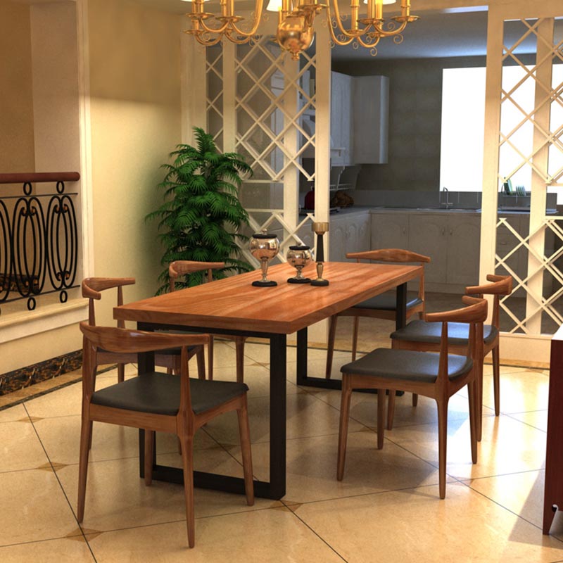 Industrial 1/2/7 Pieces Dining Set Wood Dining Furniture for Shop Clearhalo 'Dining Room Sets' 'Dining Tables & Seating' 'dining_room_set' 'furn' 'furn_dining_room_set' 'Furniture' 'Kitchen & Dining Furniture' 5691593