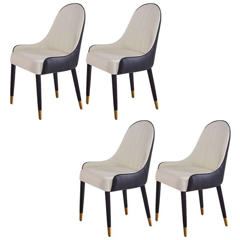 Glam Dining Set Stone 1/3/4 Pieces Dining Round Furniture for Home 4 Black Chairs Clearhalo 'Dining Room Sets' 'Dining Tables & Seating' 'dining_room_set' 'furn' 'furn_dining_room_set' 'Furniture' 'Kitchen & Dining Furniture' 5691628