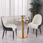 Glam Dining Set Stone 1/3/4 Pieces Dining Round Furniture for Home Clearhalo 'Dining Room Sets' 'Dining Tables & Seating' 'dining_room_set' 'furn' 'furn_dining_room_set' 'Furniture' 'Kitchen & Dining Furniture' 5691631